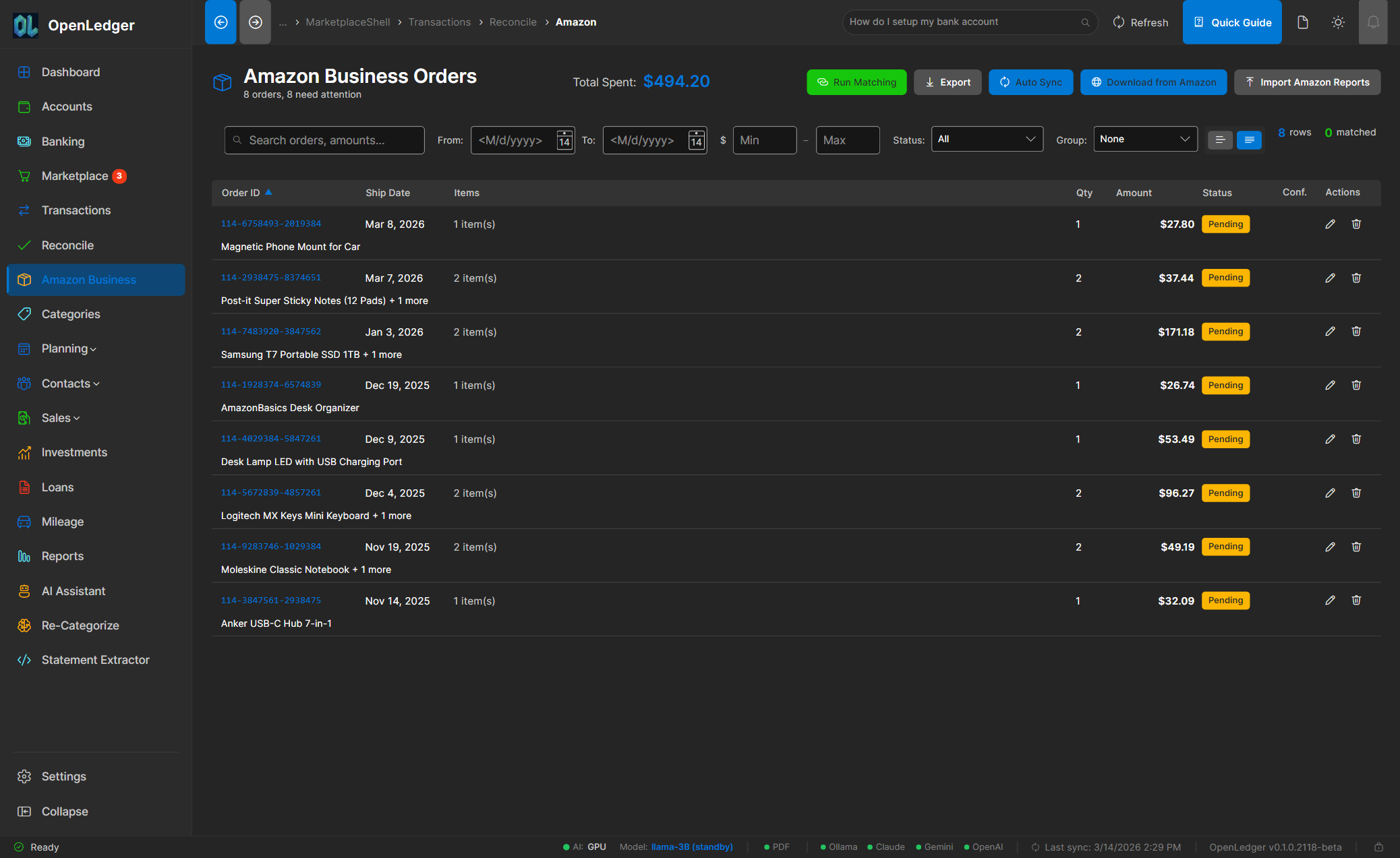 OpenLedger Amazon Business
